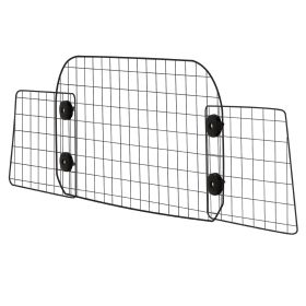 VEVOR Dog Car Barrier, 35.4"-60.6" Adjustable Car Divider for Trunk Cargo Area, Universal-Fit Back Seat Heavy-Duty Wire Mesh Dogs Separator Guard