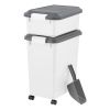 41 Lbs. Airtight Pet Food Container | Dog Cat Food Storage Bin | Treat Box with Scoop
