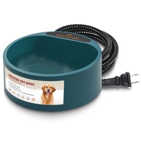 1Pc Heated Water Bowl For Dog Cat 74.4OZ Heating Water Dish IP67 Waterproof Thermal Water Bowl Heated Pet Bowl Dog Cat Water Feeder Bowl For Dog Cat R