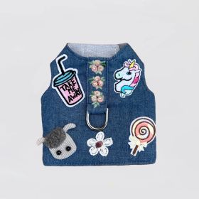 Cool Pup Dog  Harness (Color: Pink Flowers, size: XS)