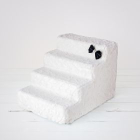 Luxury Pet Stairs (Color: Classy Ivory, size: 4- Step)